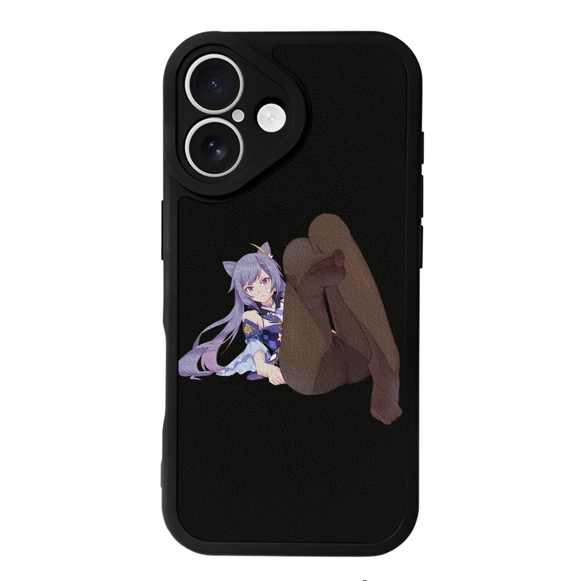 げんし神 刻晴 こくせい genshin Kokusei 【iPhone 16シリーズ対応】シリコンスマホケース（レザー調） 材質：シリコン